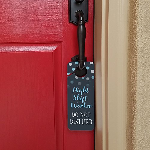 GRAPHICS & MORE Night Shift Worker Do Not Disturb Plastic Door Knob Hanger Sign