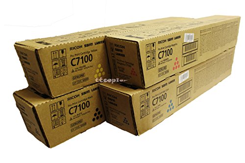 828384 828385 828386 828387 Genuine Ricoh Lot of 4 CMYK, Color Set Toner C7100