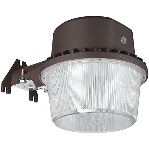 TORCHSTAR LED Barn Light, Dusk to Dawn Area Lights with Photocell, Outdoor Security Flood Lighting, ETL & DLC Listed, Wet Location, 110-277V, Garage, Yard, 5000K Daylight, Bronze