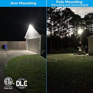 TORCHSTAR LED Barn Light, Dusk to Dawn Area Lights with Photocell, Outdoor Security Flood Lighting, ETL & DLC Listed, Wet Location, 110-277V, Garage, Yard, 5000K Daylight, Bronze