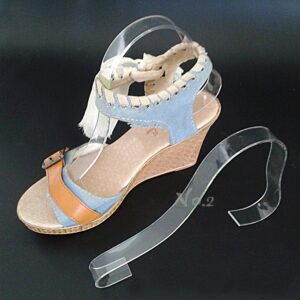 no.2 warehouse pack of 10 acrylic sandal shoe store display stand forms inserts + a piece of clean cloth