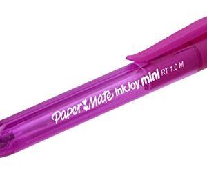 Paper Mate InkJoy Mini Retractable Ballpoint Pens, Medium Point, Assorted, 10 Pack (1951383)