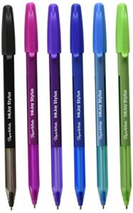 paper mate inkjoy 2 in 1 stylus ballpoint pens, medium point, assorted, box of 24