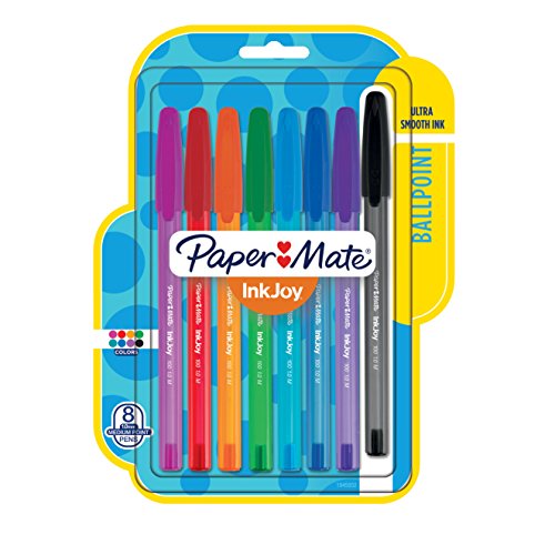 Paper Mate InkJoy 100ST Ballpoint Pens, Medium Point, Assorted Ink, 8 count(pack of 1) (1945932)