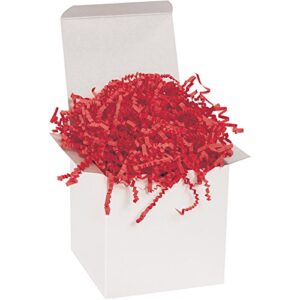box usa 10 lb. red crinkle paper packing, shipping, and moving box filler shredded paper for box package, basket stuffing, bag, gift wrapping, holidays, crafts, and decoration