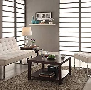 OSP Home Furnishings Anthony Armless Loveseat, White Faux Leather with Chrome Base