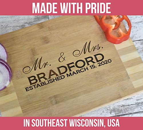 Brew City Engraving - Personalized Custom Laser Engraved Bamboo Cutting Boards for Weddings, Engagements, Anniversary & more!