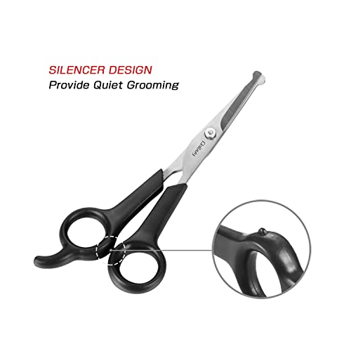 Chibuy Professional Pet Grooming Scissors with Round Tip Stainless Steel Dog Eye Cutter for Dogs and Cats, Professional Grooming Tool, Size 6.70" x 2.6" x 0.43"