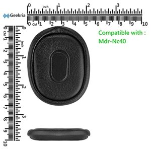 Geekria QuickFit Replacement Ear Pads for Sony MDR-NC40 Headphones Ear Cushions, Headset Earpads, Ear Cups Cover Repair Parts (Black)