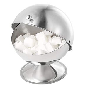 newness stainless steel multi-purpose sugar bowl with roll top for home & kitchen