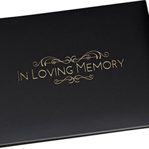 Esposti in Loving Memory Funeral Guest Book - Informal Lined Inner Page Format - Boxed - Black - Size: 8.9" x 6.7"