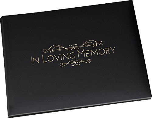 Esposti in Loving Memory Funeral Guest Book - Informal Lined Inner Page Format - Boxed - Black - Size: 8.9" x 6.7"