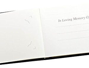 Esposti in Loving Memory Funeral Guest Book - Informal Lined Inner Page Format - Boxed - Black - Size: 8.9" x 6.7"