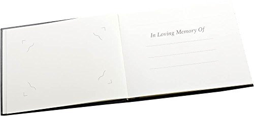 Esposti in Loving Memory Funeral Guest Book - Informal Lined Inner Page Format - Boxed - Black - Size: 8.9" x 6.7"