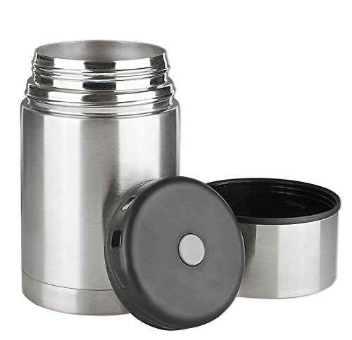 Isosteel Vacuum Food Container, Stainless Steel, Silver, 10 x 15 x 20 cm
