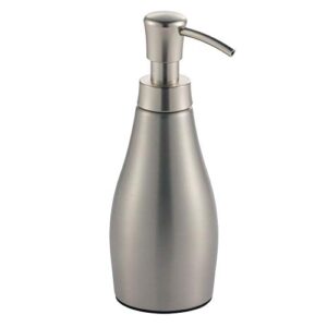idesign avery brushed stainless steel refillable soap dispenser - 3.01" x 3.8" x 8.2"