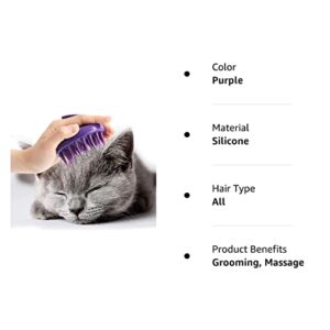 CeleMoon Cat Brush with Soft Rubber Pins, Washable Silicone Pet Brushes for Indoor Cats Grooming Shedding Massage Bath, No Scratching Removes Hair Mats Tangles and Loose Fur for Short to Long Haired