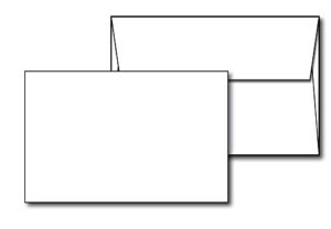 4" x 6" white cardstock - blank stock for invitations, index or note cards - heavy 80lb cover inkjet/laser printer compatible (40 cards with envelopes)