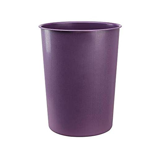 Trash Can Hflove Office Wastebasket Living Room Plastic, 8L (Purple)