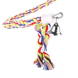 Bvanki Bird Rope Toys,49 inch Long Parrot Bungees Rope Toys, Large Medium and Small Parrot Toys Spiral Standing Toys (Medium 49 Inch)