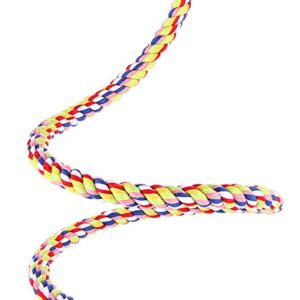 Bvanki Bird Rope Toys,49 inch Long Parrot Bungees Rope Toys, Large Medium and Small Parrot Toys Spiral Standing Toys (Medium 49 Inch)