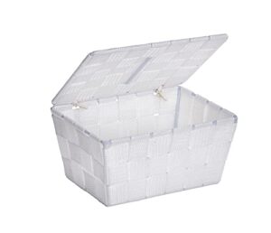wenko adria 22077100 storage basket white plastic 28 x 28 x 18 cm