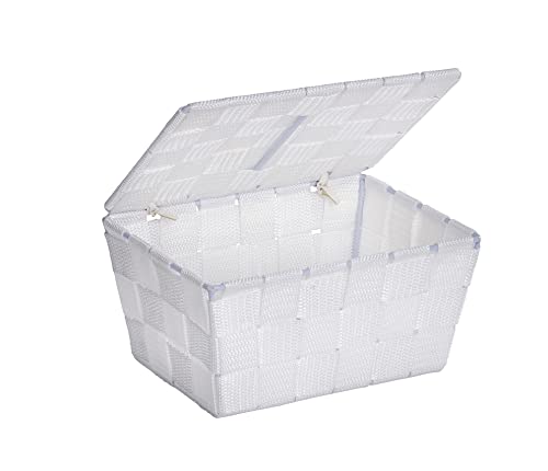 WENKO Adria 22077100 Storage Basket White Plastic 28 x 28 x 18 cm