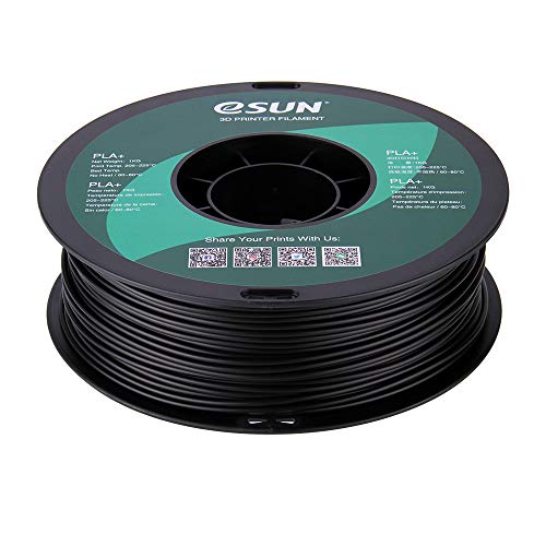 eSUN 3mm Black PLA PRO (PLA+) 3D Printer Filament 1KG Spool (2.2lbs), Actual Diameter 2.85mm +/- 0.05mm, Black