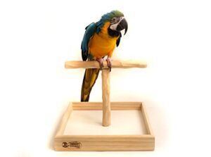 deluxe large tabletop nu perch - parrot t perch stand large