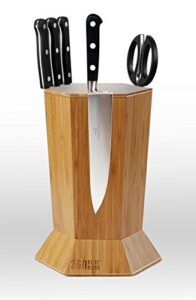 360 knife block ® - rotating - magnetic - best universal knife block - made in america