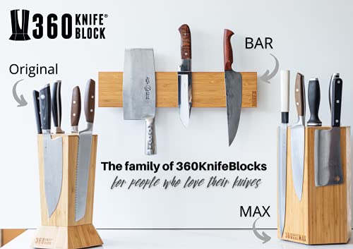 360 Knife Block ® - ROTATING - Magnetic - BEST Universal Knife Block - Made in America