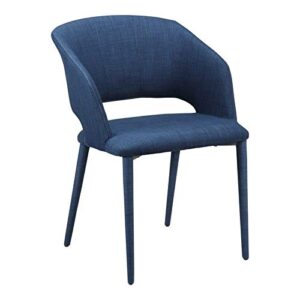 moe's home collection hk-1002-26 william dining chairs, navy blue