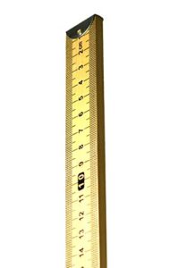 double sided meter stick - hardwood metric meter stick, horizontal reading & protective metal ends - eisco labs
