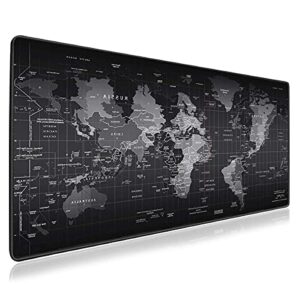 vipamz extended xxxl gaming mouse pad - 35.4"x15.7"x0.12" dimension - portable with extended xxl size - non-slip rubber base - special treated textured weave with precision control (worldmap)