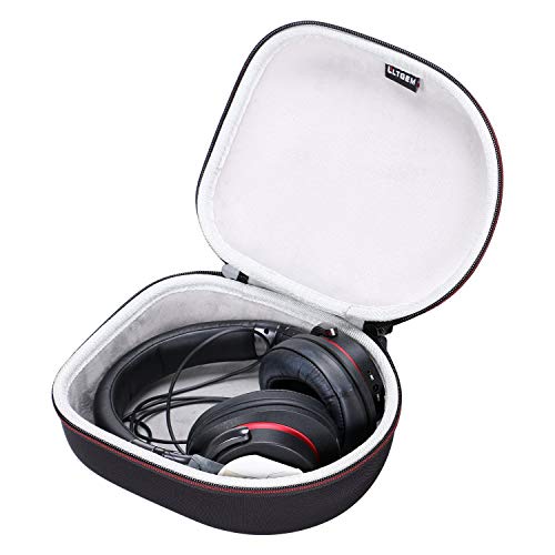 Hard Headphone Case for Sony, Beats, JBL, OneOdio, Soundcore Anker Life Q20, M-Audio HDH40, Bose, Audio-Technica, AKG, Behringer, Philips - Travel Protective Carrying Storage Bag(Black+Grey)