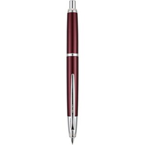 pilot vanishing point decimo refillable & retractable fountain pen, burgundy barrel with rhodium accents, fine nib (65338)