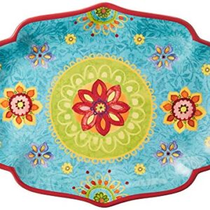 Certified International Tunisian Sunset Oval Platter, 16" x 12", Multicolor, Large