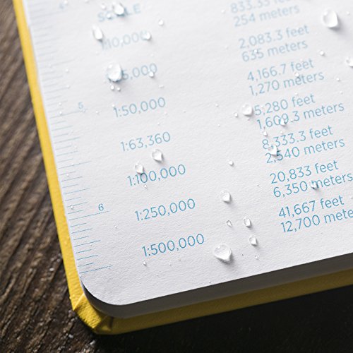 Rite In The Rain Weatherproof Hard Cover Notebook, 8 3/4" x 11 1/4", Yellow Cover, Universal Pattern (No. 370F-MX)