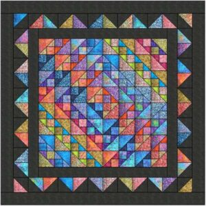 matermaven easy quilt kit brilliant diamond batiks/precut/ready to sew/queen