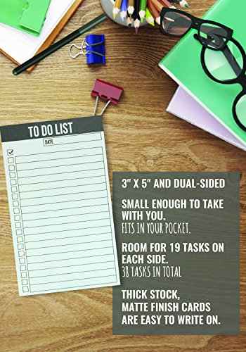 Jot & Mark To Do List 3x5 Inch Vertical Index Cards (Pack of 100)