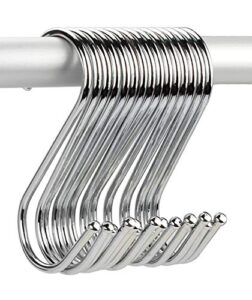 gikbay heavy-duty stainless steel, gardening tools for plants, silver hanging hooks installation hardware designed for any kitchen (s, 10 pcs), small