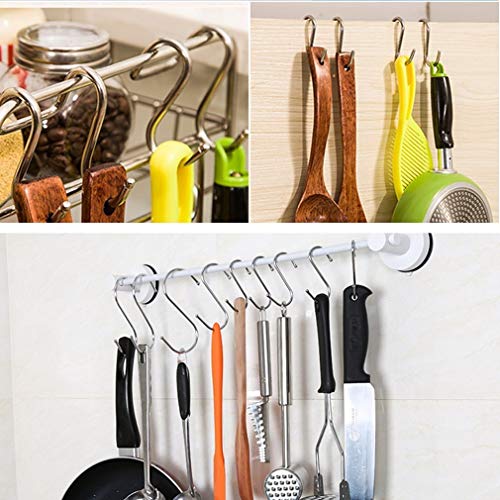 Gikbay Heavy-Duty Stainless Steel, Gardening Tools for Plants, Silver Hanging Hooks Installation Hardware Designed for Any Kitchen (S, 10 Pcs), Small