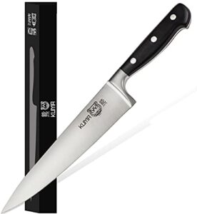 kuma multipurpose chef knife - 8 inch professional sharp knife - kitchen knife for cutting, chopping and dicing with incomparable ergonomic grip