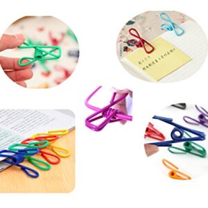 Chip Clips, 30 Pcs 2 Inch 10 Different Random Colors Utility Metal Clips PVC-Coated High Elasticity Good Persistence for Clothespins Paper Clips Food Clips Bag Clips Clothes Pins(Mixed Colors 30pcs)