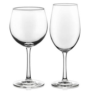 Libbey Vineyard Reserve 12-Piece Wine Glass Party Set for Chardonnay and Merlot/Bordeaux