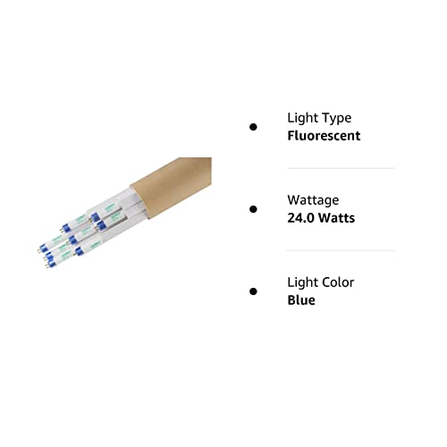 Lightingwise 2 FT 6500K T5 HO Fluorescent Grow Light Bulbs - Pack of 1,4,8,20,40 (8, 6500k - Blue - Veg)