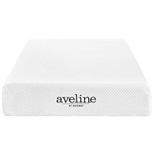 Modway Aveline Memory Foam Bed Mattress Conventional, Twin,Firm, White