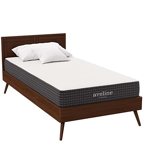 Modway Aveline Memory Foam Bed Mattress Conventional, Twin,Firm, White