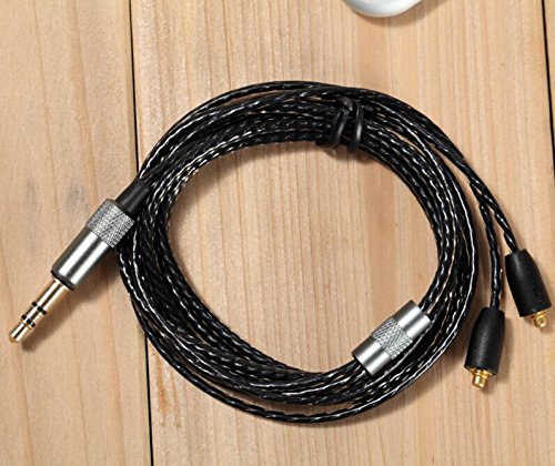 OFC Upgrade Audio Cable Cord for Shure SE846 SE535 SE425 SE315 SE215 UE900 (Black)