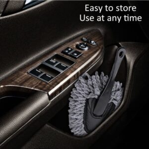 Shopping GD Multi-Functional Car Duster Cleaning Dirt Dust Clean Brush Dusting Tool Mop Gray Car Cleaning Products